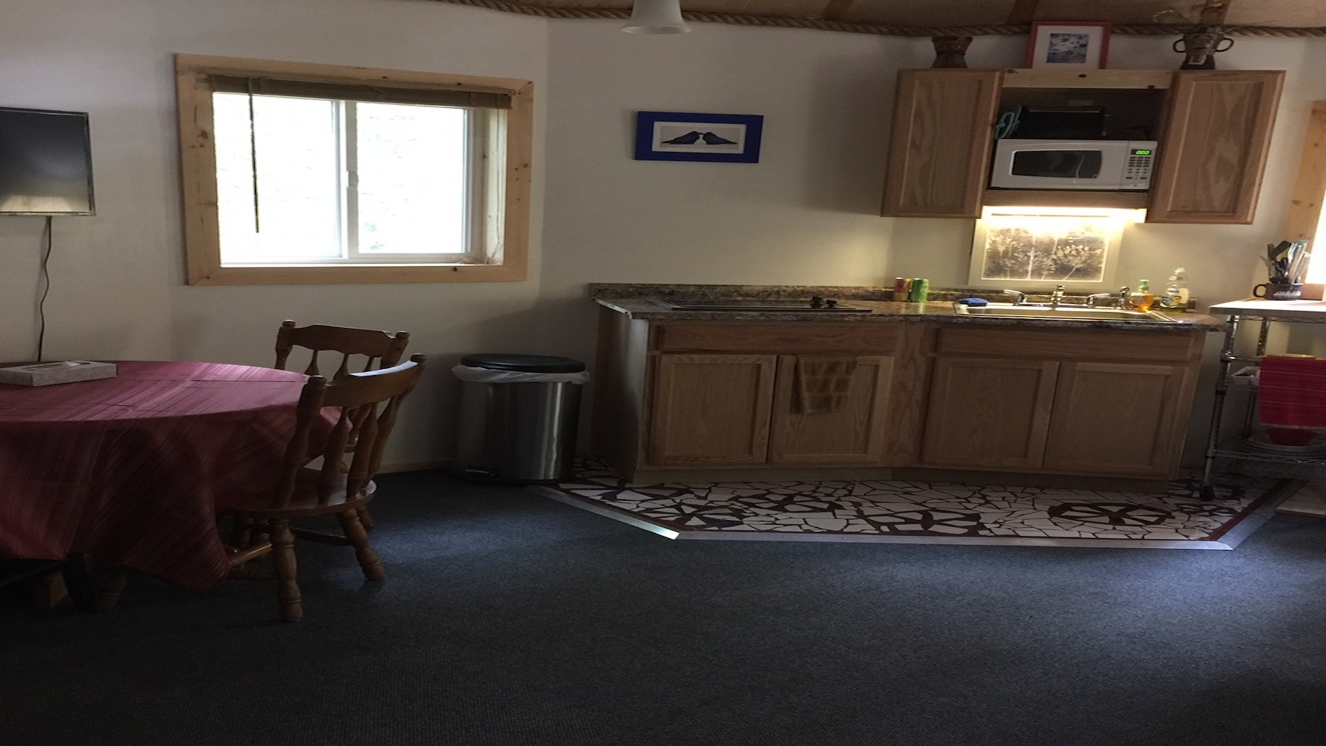 The Nook apartment's kitchen and dining area5